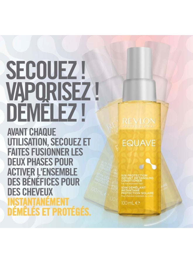 REVLON PROFESSIONAL Equave Sun Protection Instant Detangling Conditioner, 100 ml, Detangling Leave in Spray Conditioner with Sun Protection for Hair, 2-Phase Hair Care with Heat Protection - Image 3